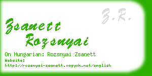 zsanett rozsnyai business card